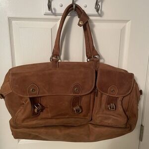 Mulholland Brothers Large Ranchers Bag Lariat Leather Handmade In America Brown